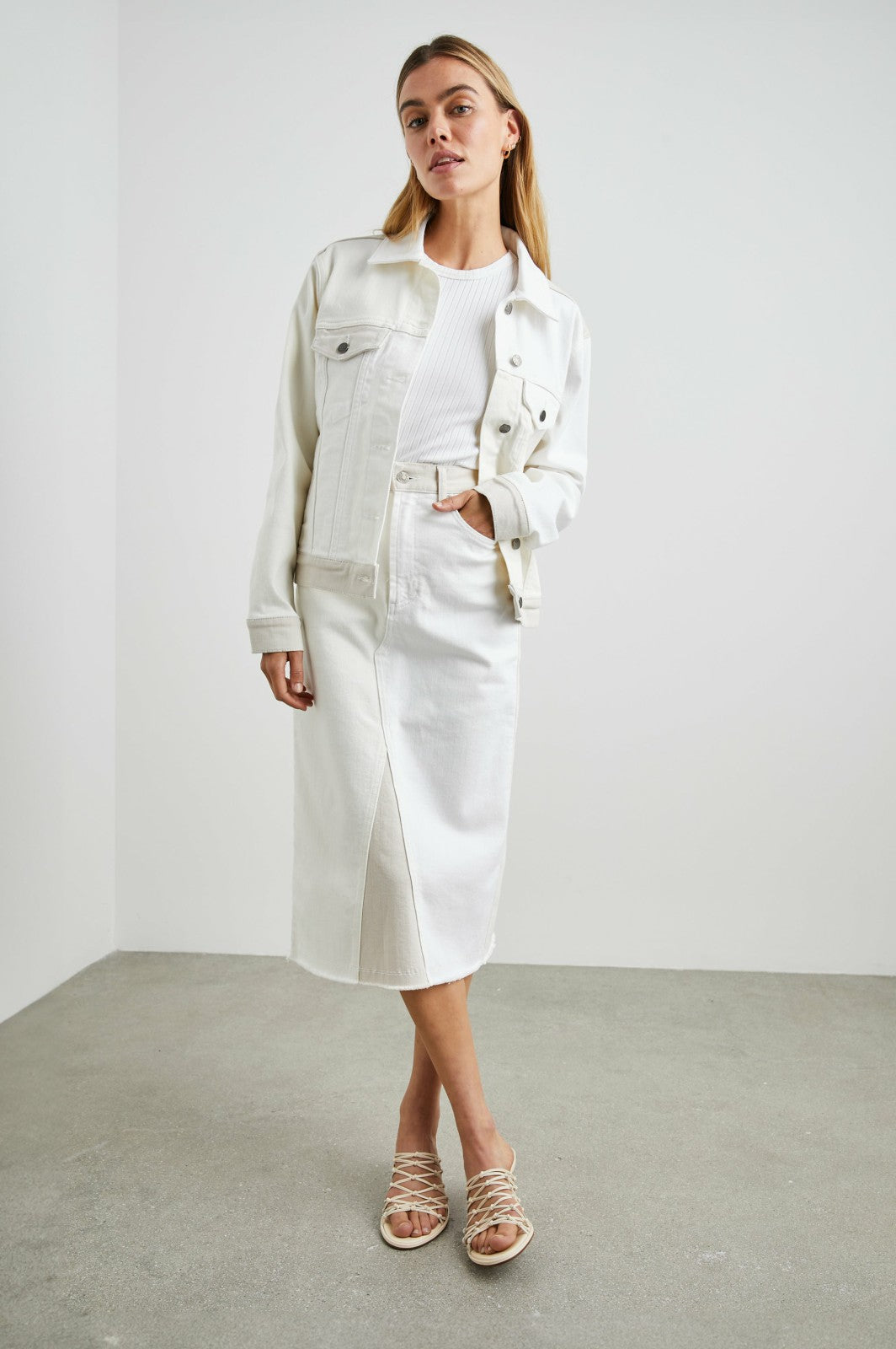 MULHOLLAND JACKET - ECRU PATCHWORK| Rails sale