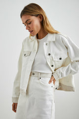 MULHOLLAND JACKET - ECRU PATCHWORK| Rails sale