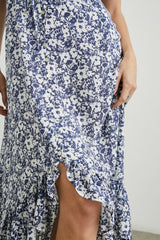FRIDA DRESS - NAVY WHITE TEXTURE FLORAL| Rails outlet