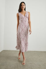 AUDRINA DRESS - PINK STATIC LEOPARD| Rails discount