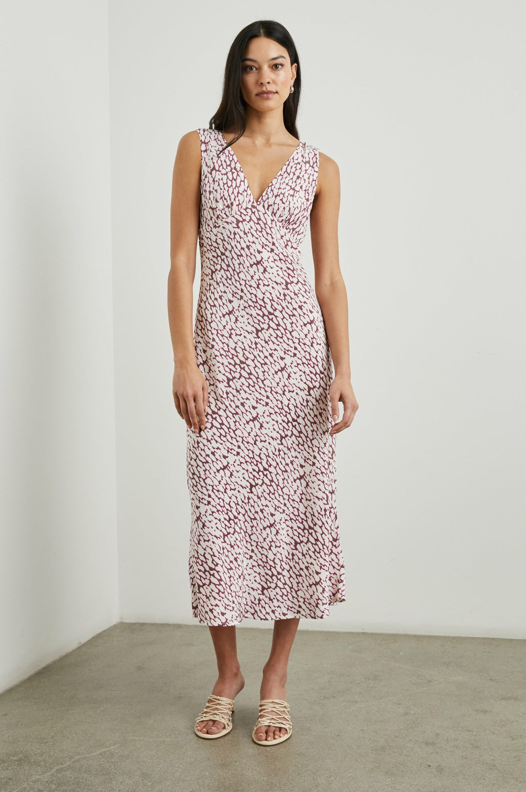 AUDRINA DRESS - PINK STATIC LEOPARD| Rails discount