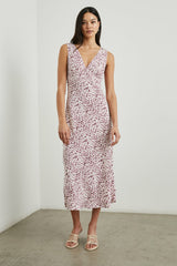 AUDRINA DRESS - PINK STATIC LEOPARD| Rails discount
