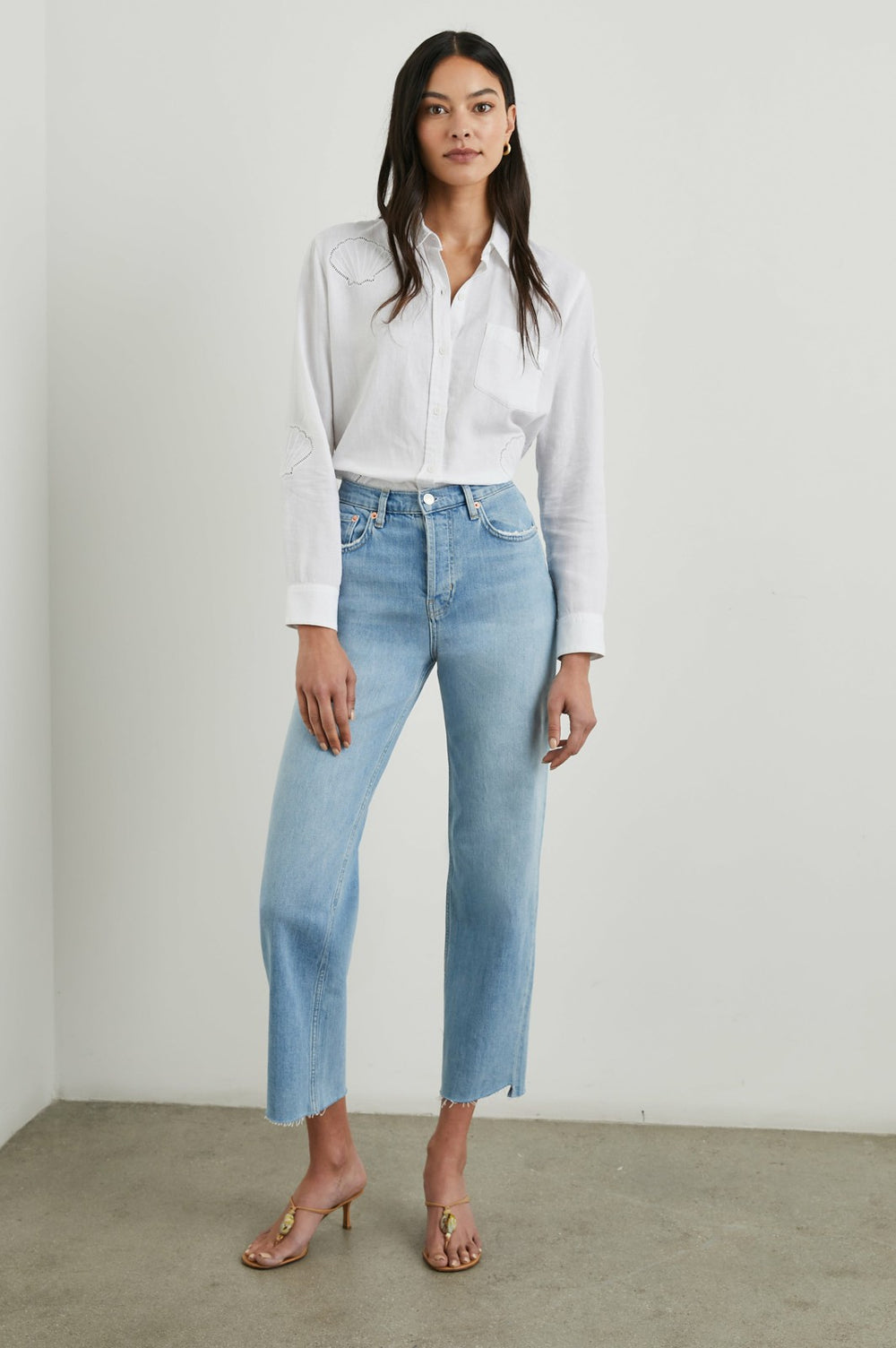 CHARLI SHIRT - WHITE EYELET SHELLS| Rails for sale