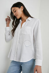 CHARLI SHIRT - WHITE EYELET SHELLS| Rails for sale