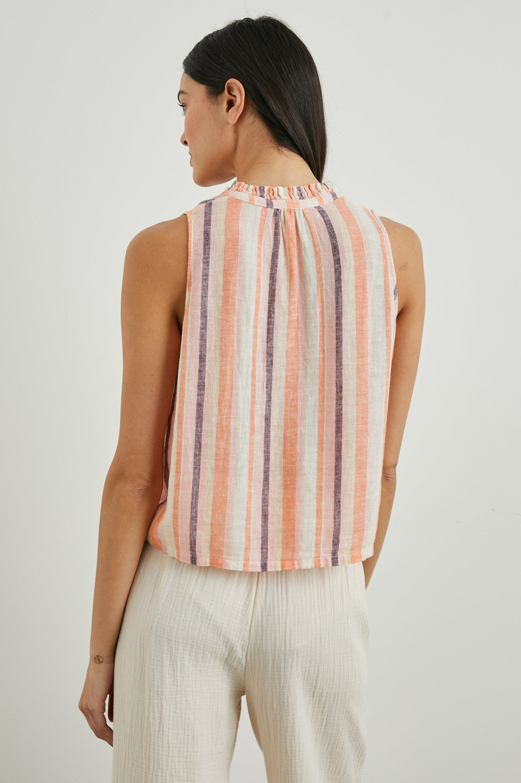 CHRISTY TOP - PAPAYA STRIPE| Rails discount