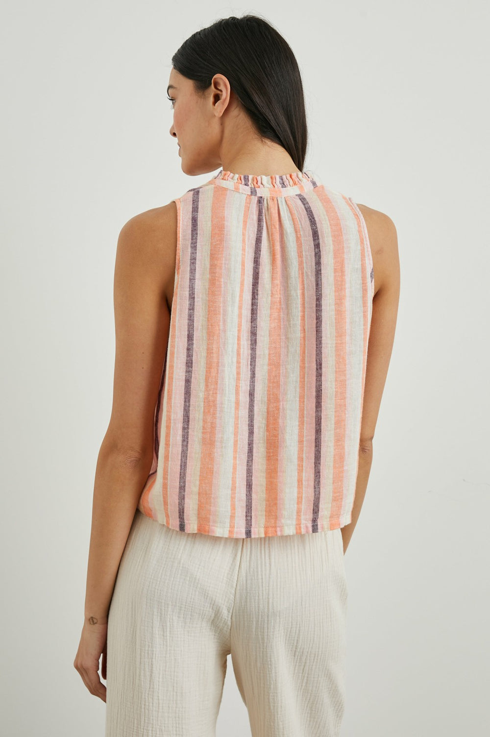 CHRISTY TOP - PAPAYA STRIPE| Rails discount
