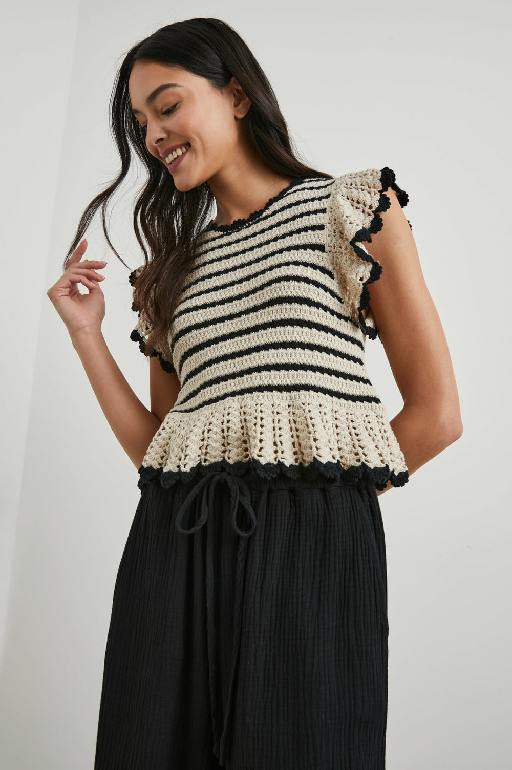 COEN TOP - OATMEAL BLACK| Rails discount