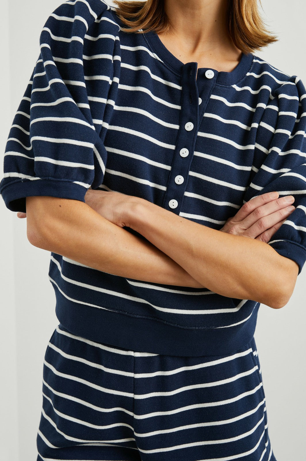 DOM SWEATSHIRT - NAVY WHITE STRIPE| Rails on sale