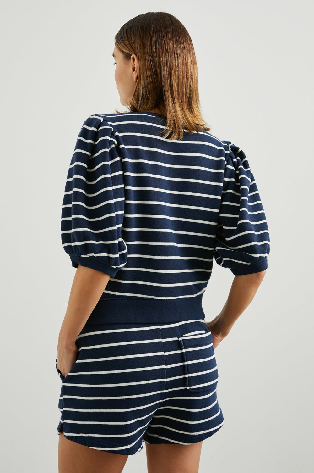 DOM SWEATSHIRT - NAVY WHITE STRIPE| Rails on sale
