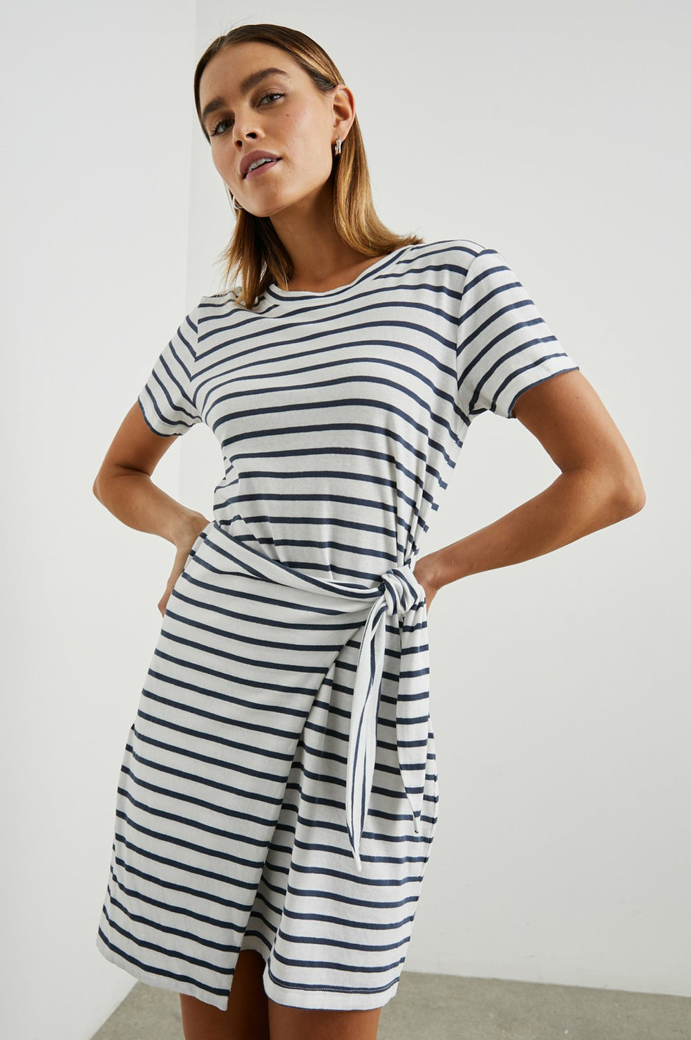 EDIE DRESS - IVORY NAVY STRIPE| Rails discount