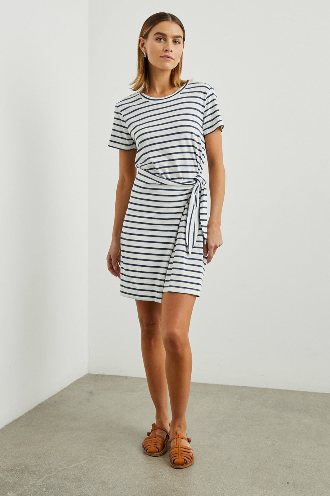 EDIE DRESS - IVORY NAVY STRIPE| Rails discount