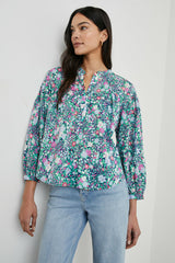 ELLISON TOP - NAVY LEILANI FLORAL| Rails outlet