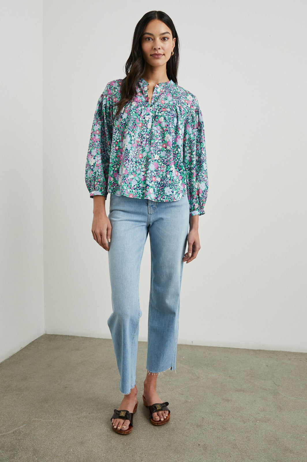 ELLISON TOP - NAVY LEILANI FLORAL| Rails outlet