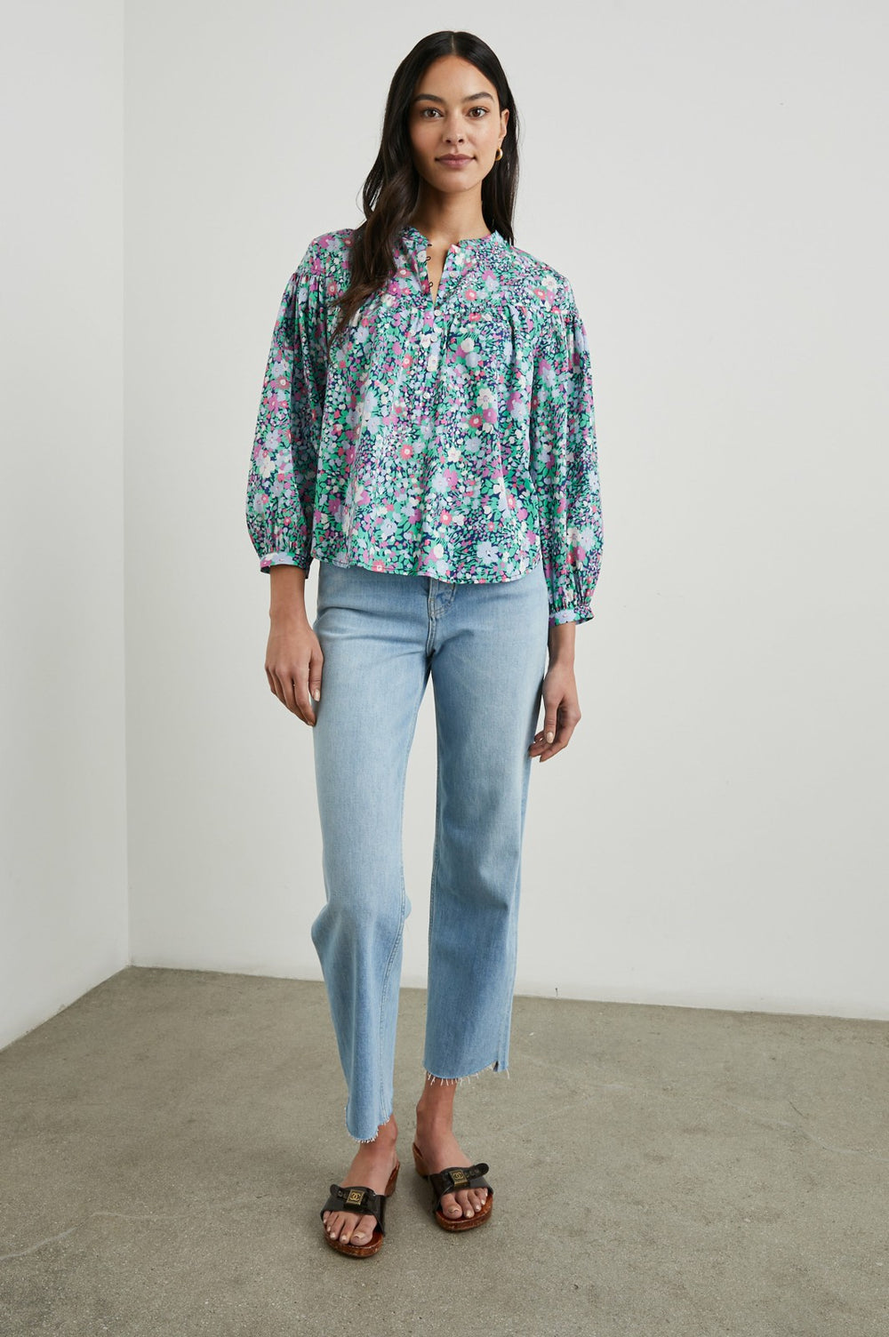 ELLISON TOP - NAVY LEILANI FLORAL| Rails outlet