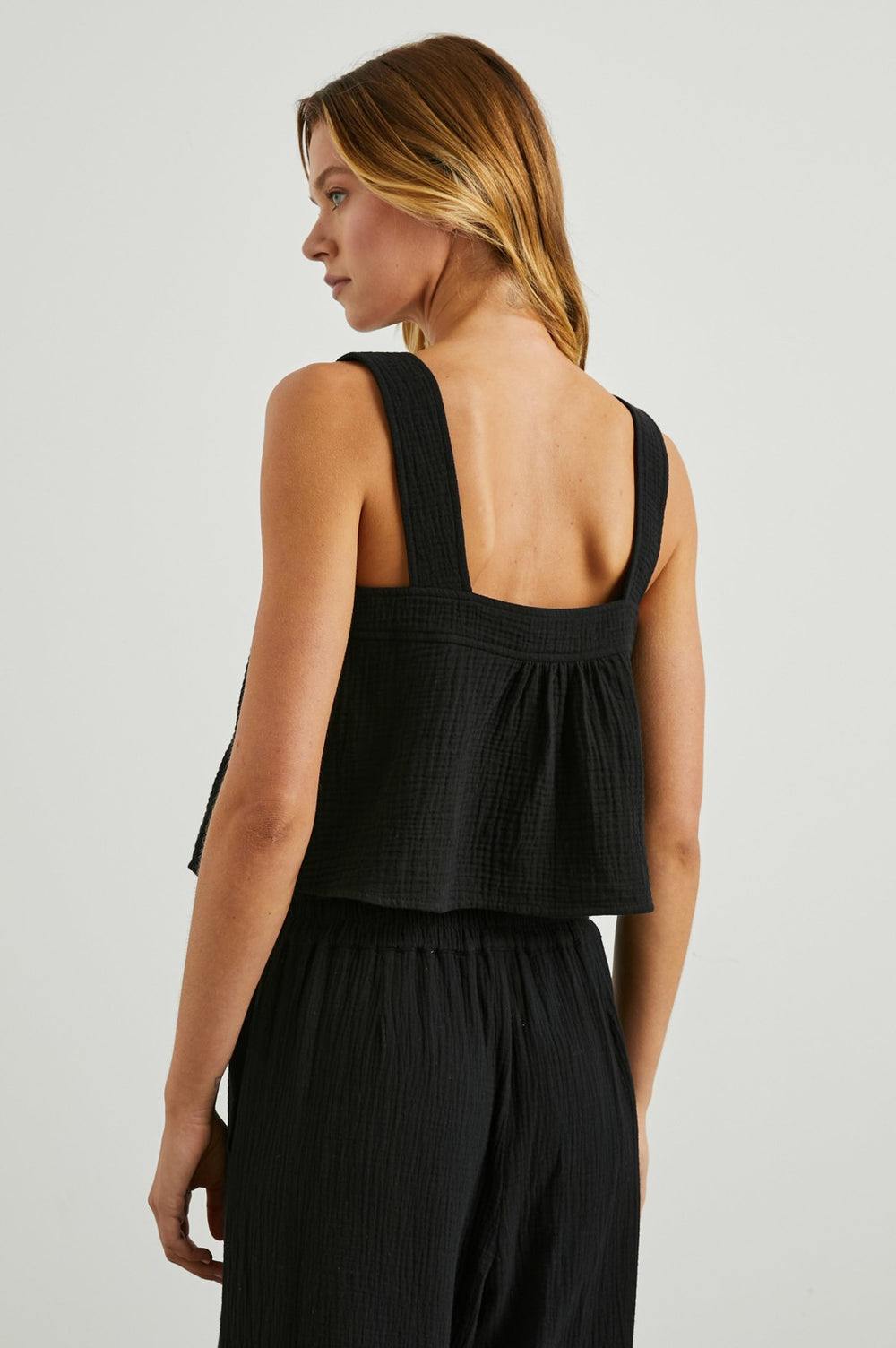 ENYA TOP - BLACK GAUZE| Rails discount