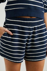 JANE SHORT - NAVY WHITE STRIPE| Rails sale