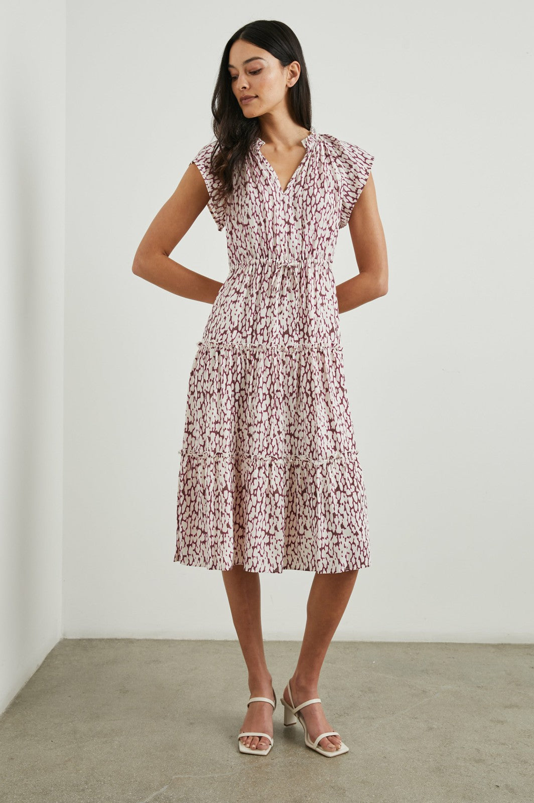 JUNI DRESS - PINK STATIC LEOPARD| Rails discount