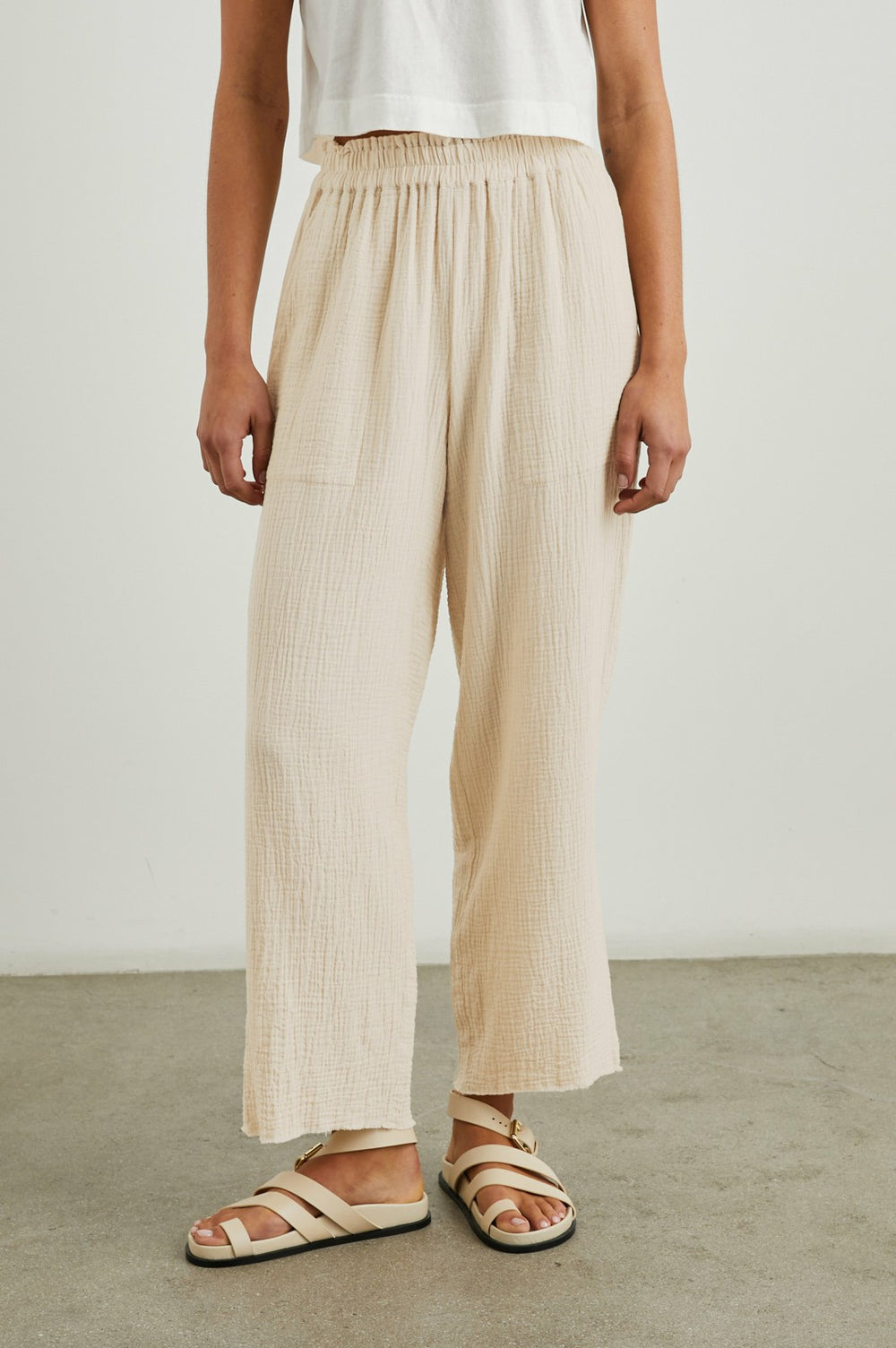 LEON CROP PANT - FLAX| Rails online