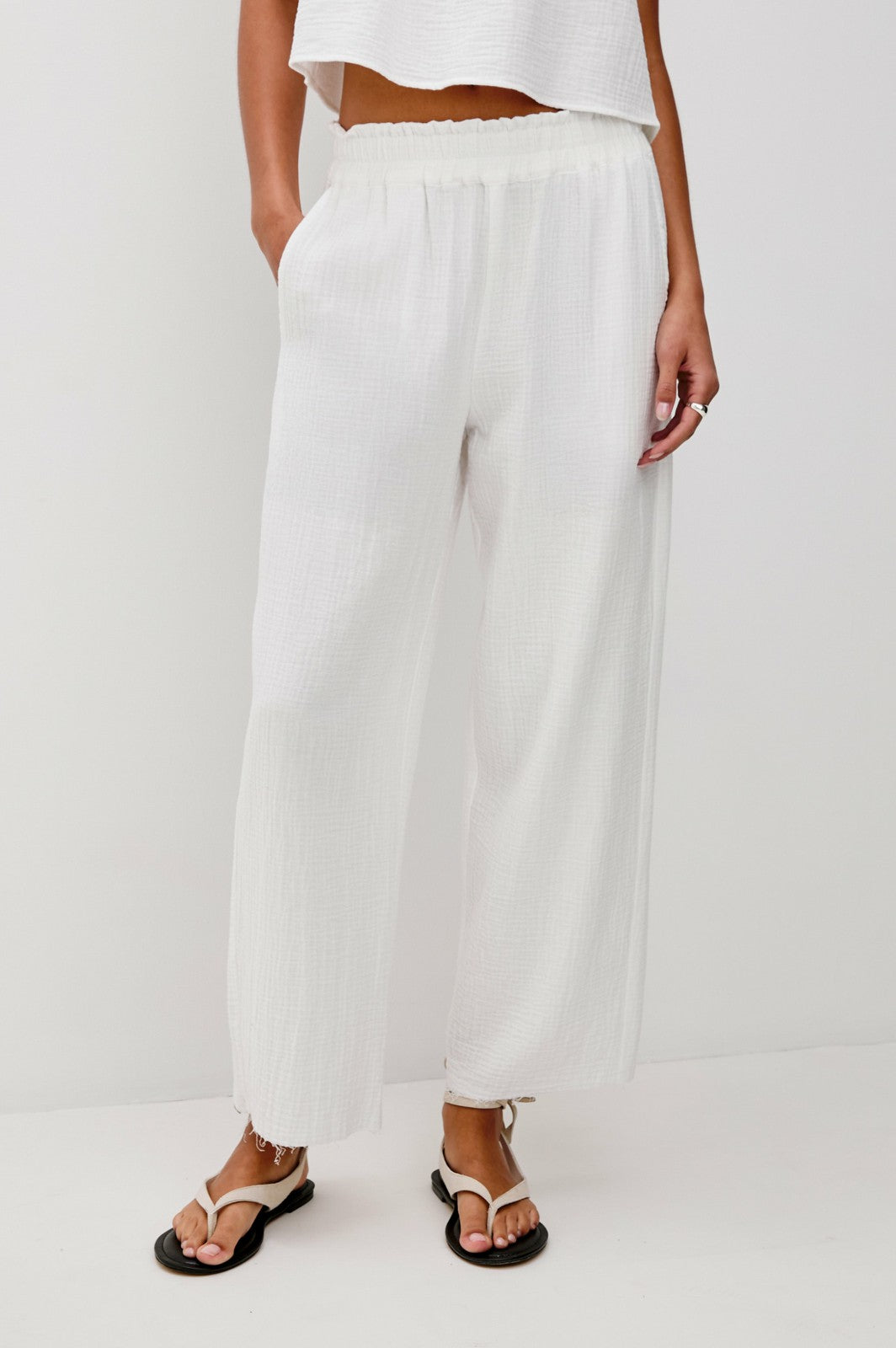 LEON CROP PANT - WHITE| Rails near me