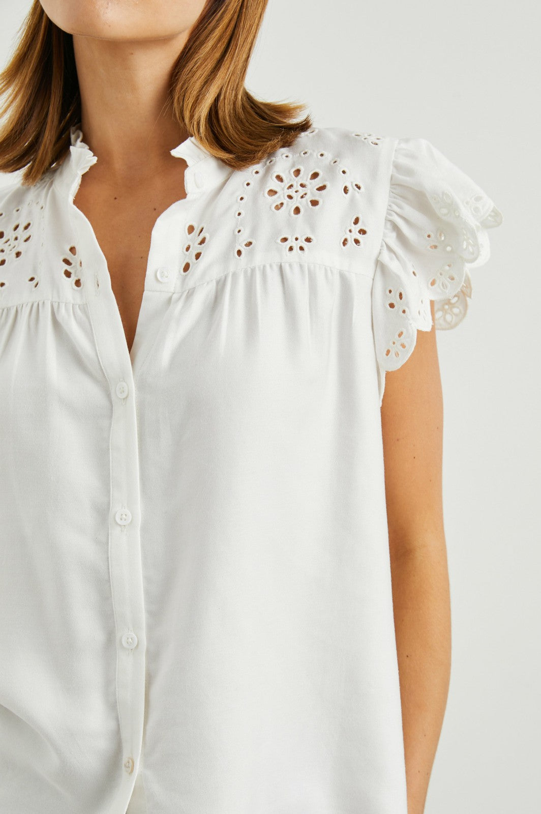 MARLENE TOP - WHITE DENIM| Rails outlet