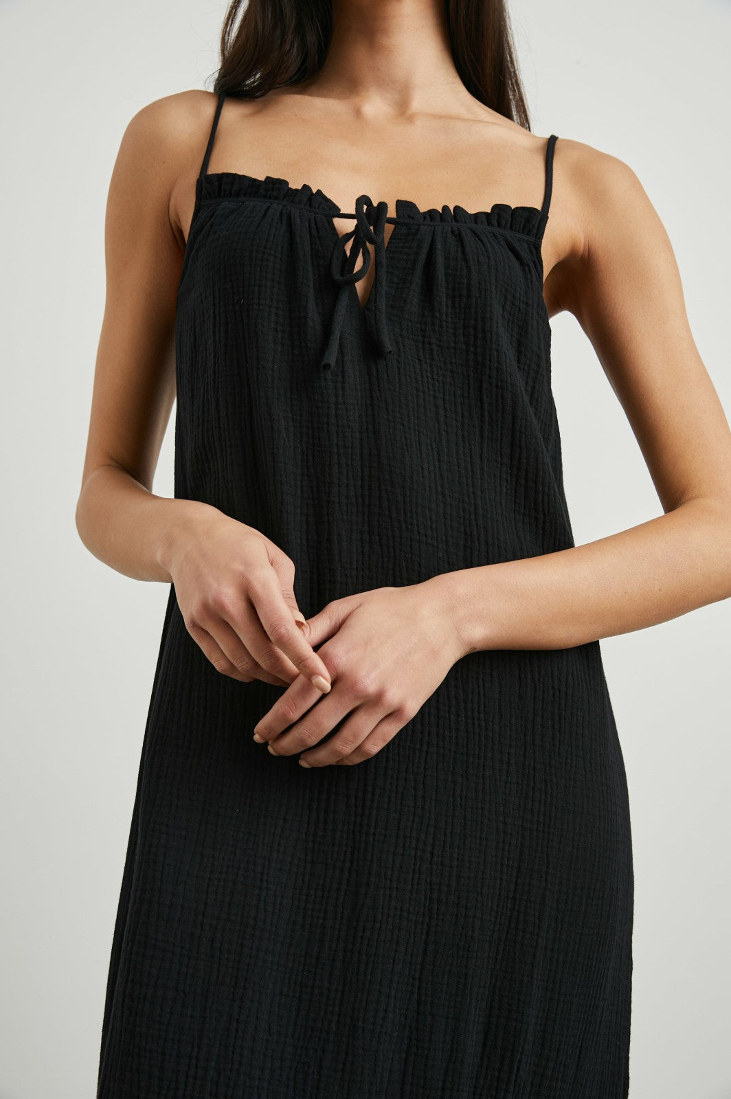 MARSEILLE DRESS - BLACK GAUZE| Rails discount