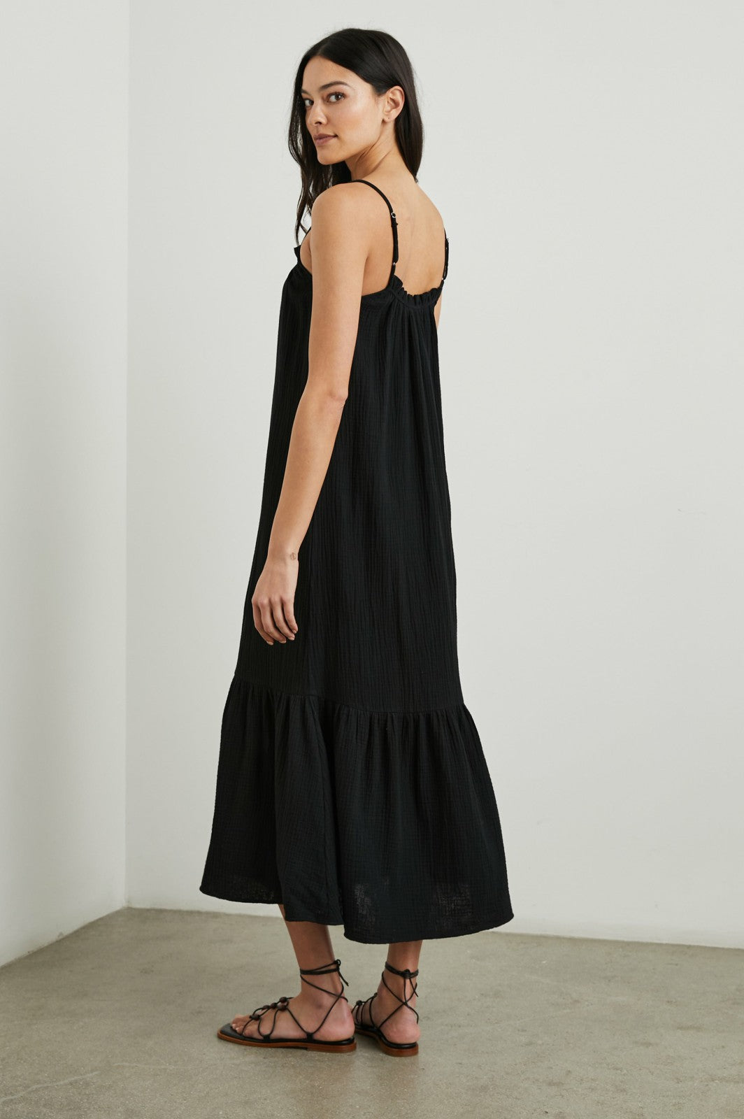 MARSEILLE DRESS - BLACK GAUZE| Rails discount