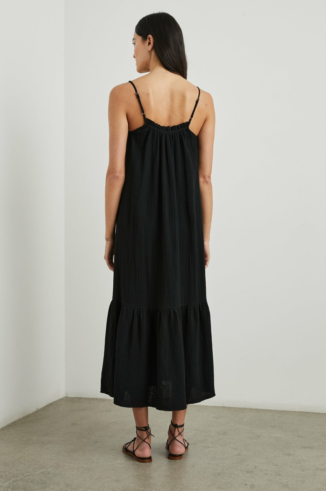 MARSEILLE DRESS - BLACK GAUZE| Rails discount