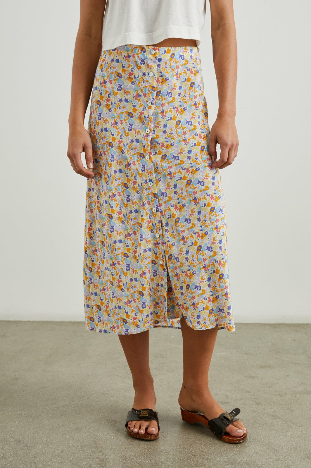 ROSETTA SKIRT - PAPAYA FLOWERS| Rails discount