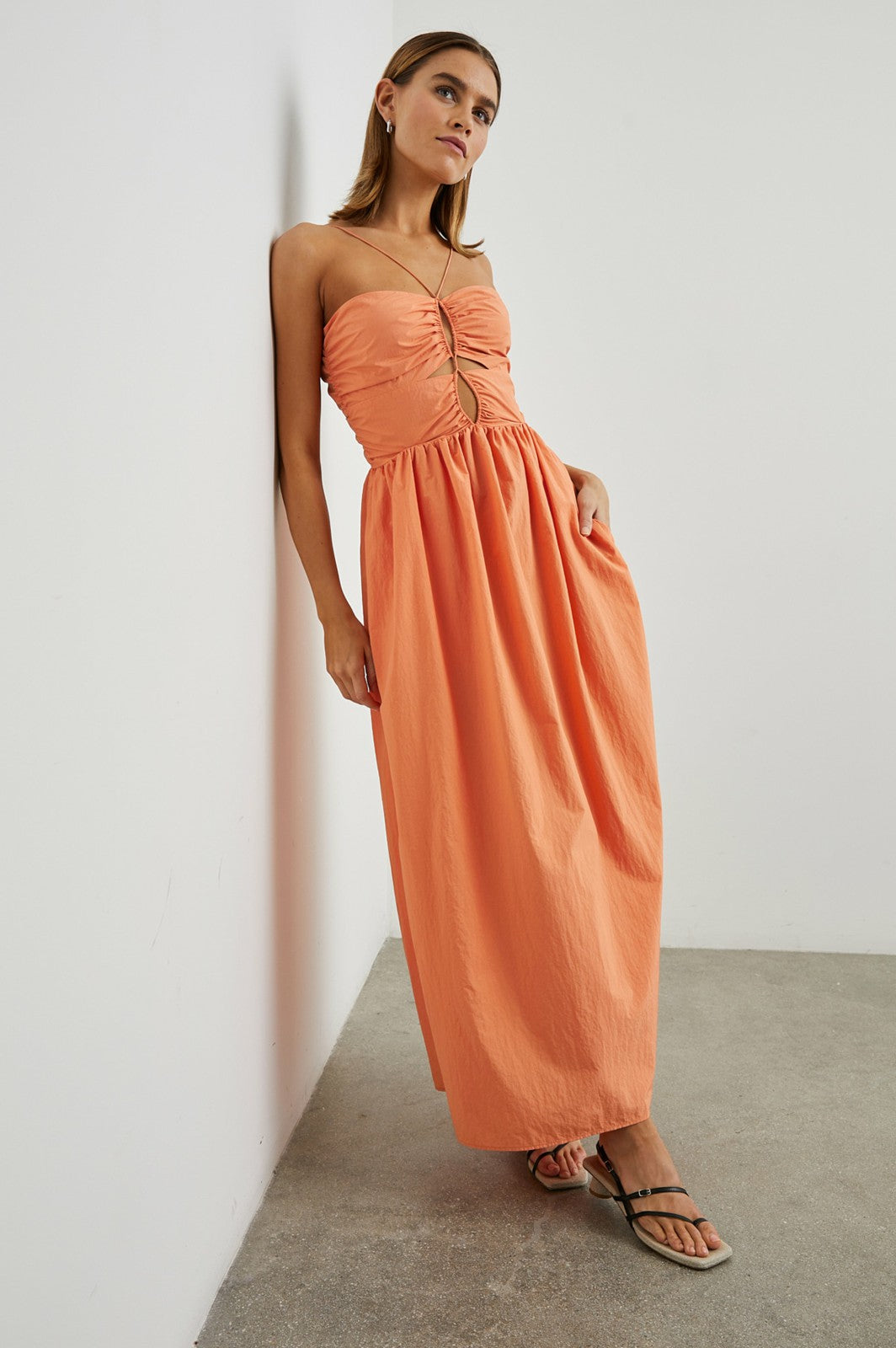 SILVIA DRESS - PAPAYA| Rails for sale