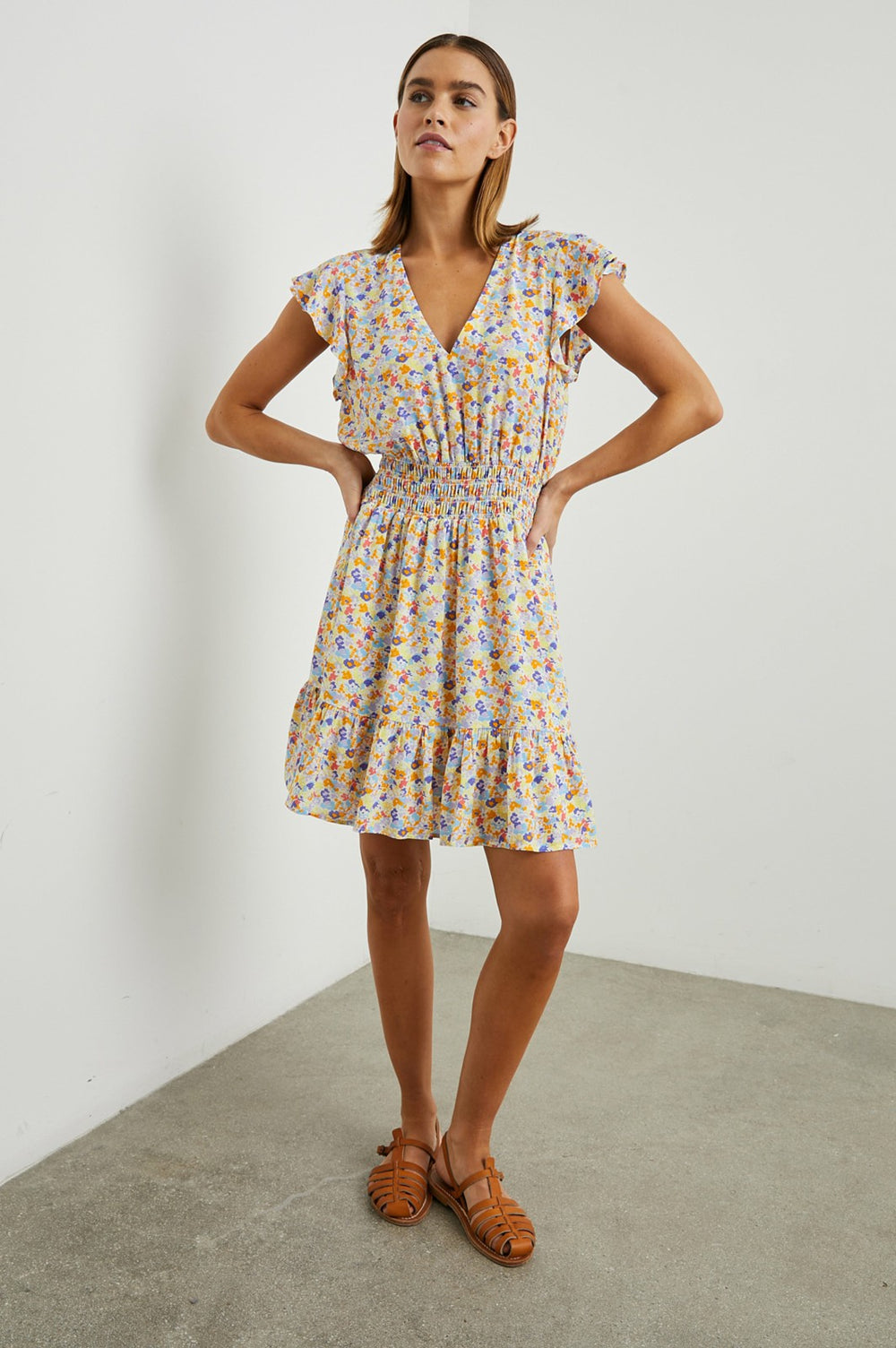 TARA DRESS - PAPAYA FLOWERS| Rails discount