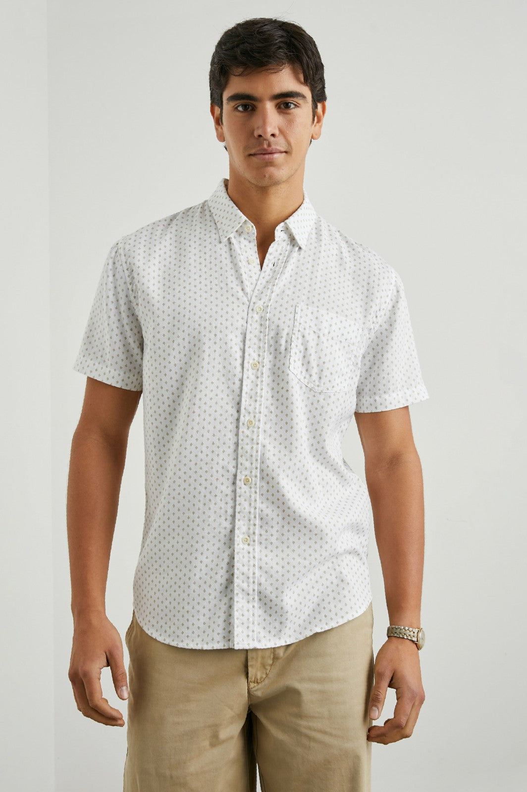 FAIRFAX SHIRT - POLYGON MICRO WHITE| Rails sale