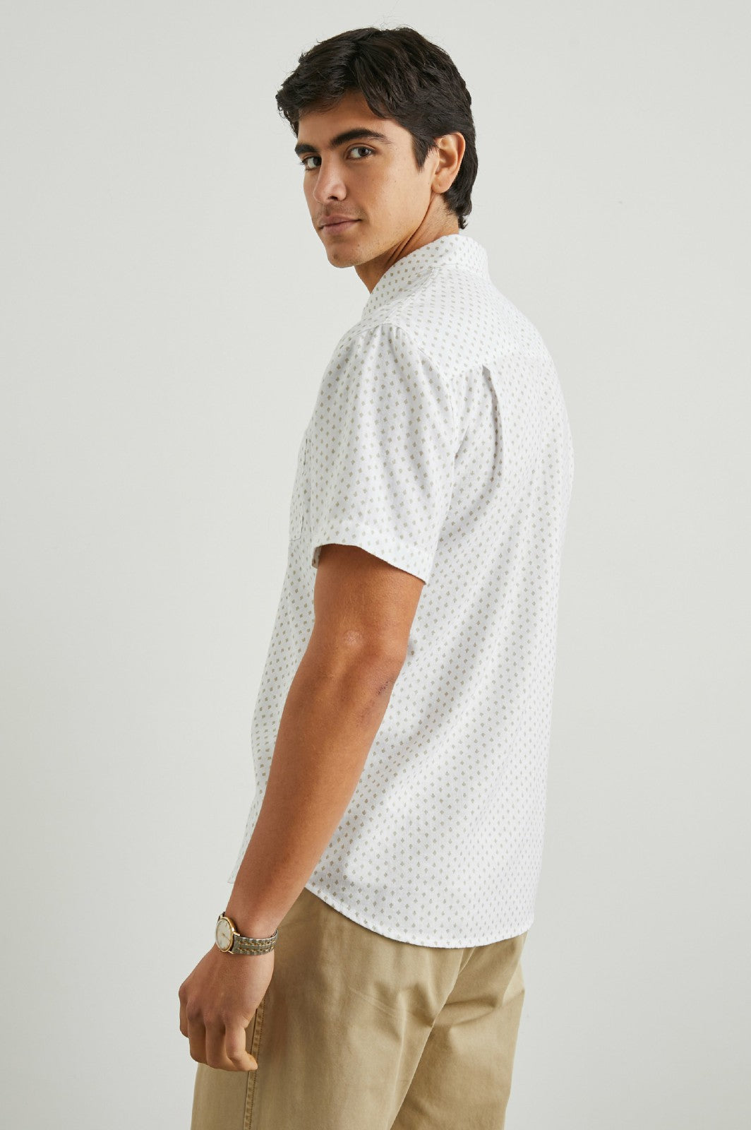 FAIRFAX SHIRT - POLYGON MICRO WHITE| Rails sale
