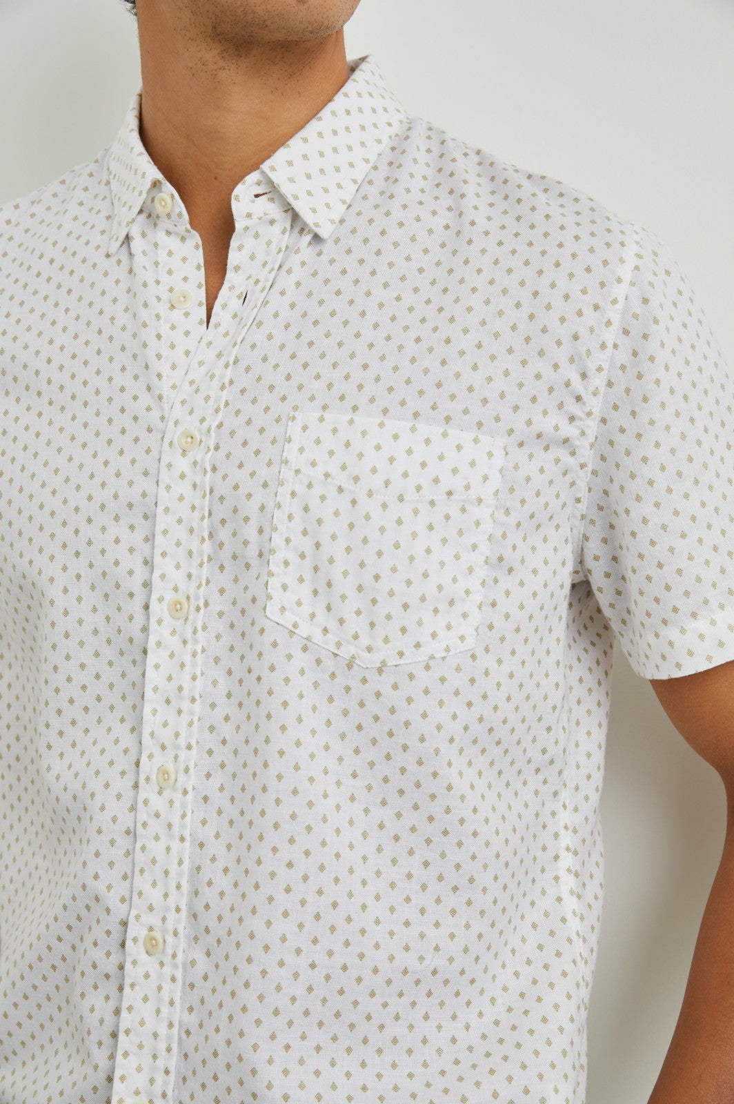 FAIRFAX SHIRT - POLYGON MICRO WHITE| Rails sale