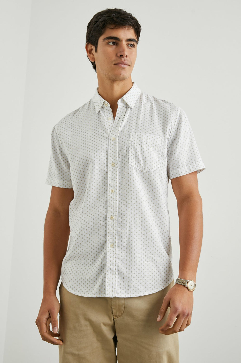 FAIRFAX SHIRT - POLYGON MICRO WHITE| Rails sale