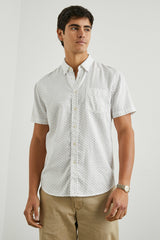 FAIRFAX SHIRT - POLYGON MICRO WHITE| Rails sale