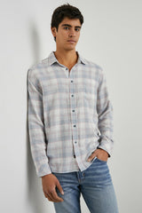 WYATT SHIRT - COBALT FLAMINGO MELANGE| Rails near me