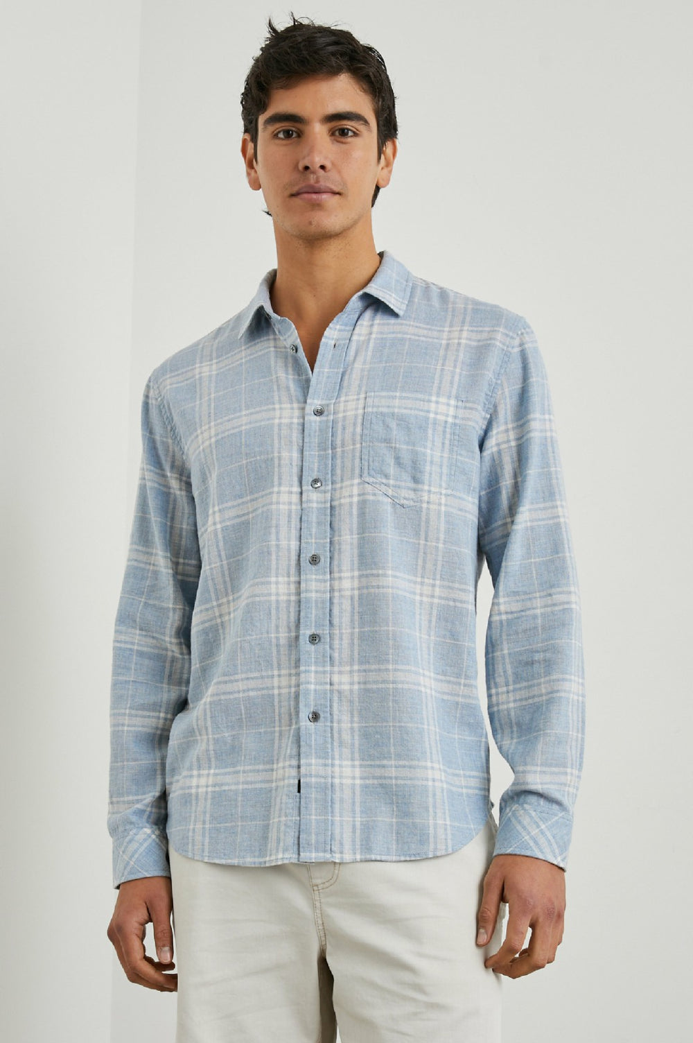 WYATT SHIRT - COBALT ALUMINUM MELANGE| Rails US