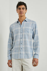 WYATT SHIRT - COBALT ALUMINUM MELANGE| Rails US