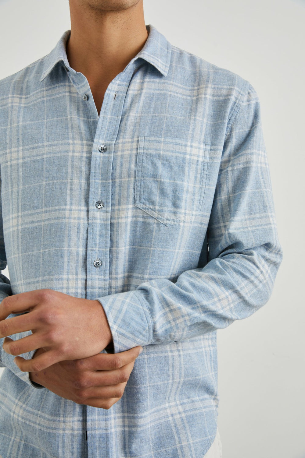 WYATT SHIRT - COBALT ALUMINUM MELANGE| Rails US