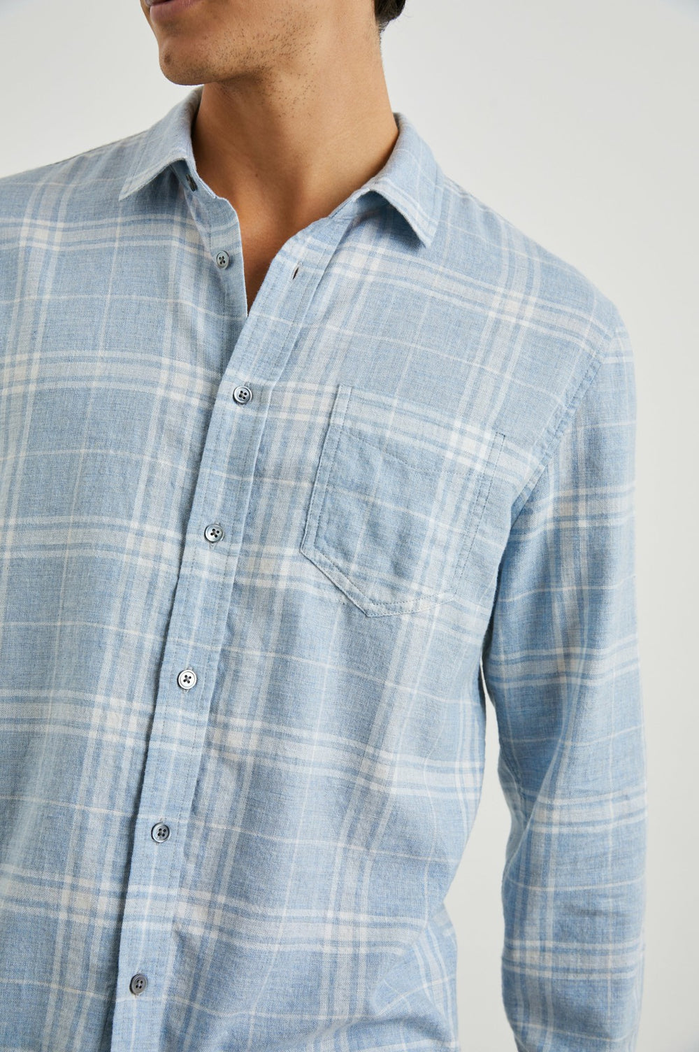 WYATT SHIRT - COBALT ALUMINUM MELANGE| Rails US