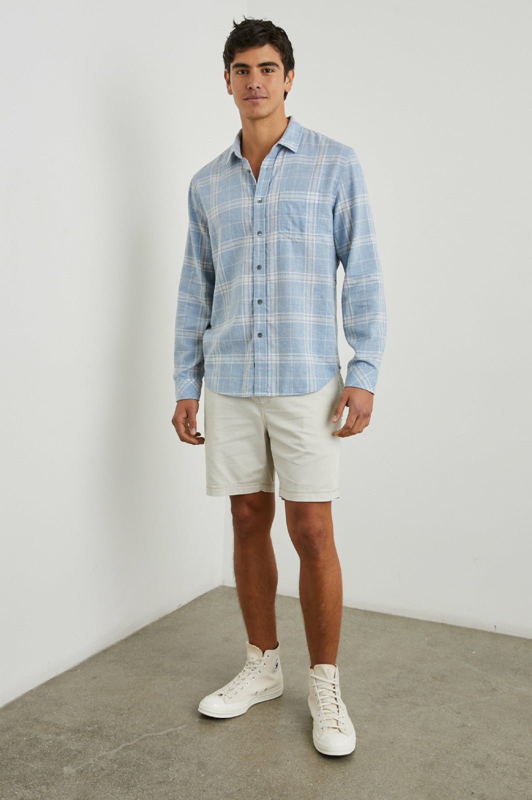 WYATT SHIRT - COBALT ALUMINUM MELANGE| Rails US