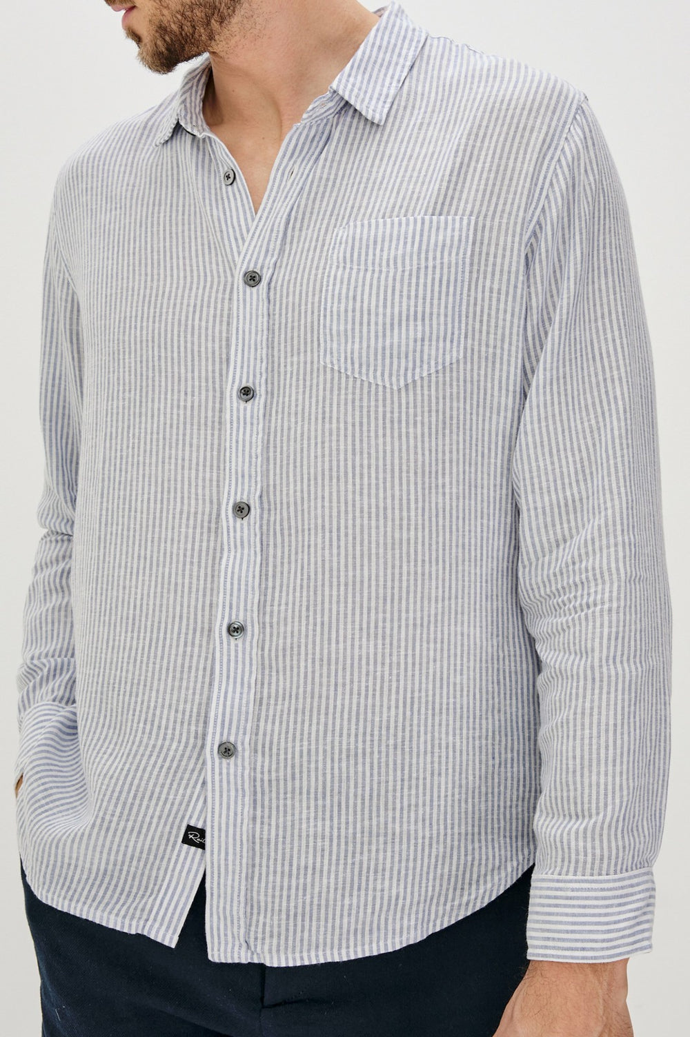 CONNOR SHIRT - DENIM WHITE RAILROAD| Rails US