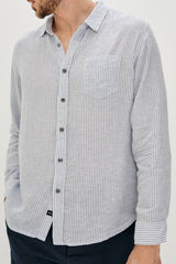 CONNOR SHIRT - DENIM WHITE RAILROAD| Rails US