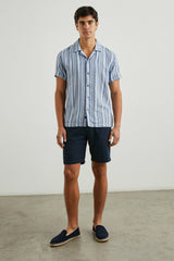 AMALFI SHIRT - POWDER COBALT STRIPE| Rails near me