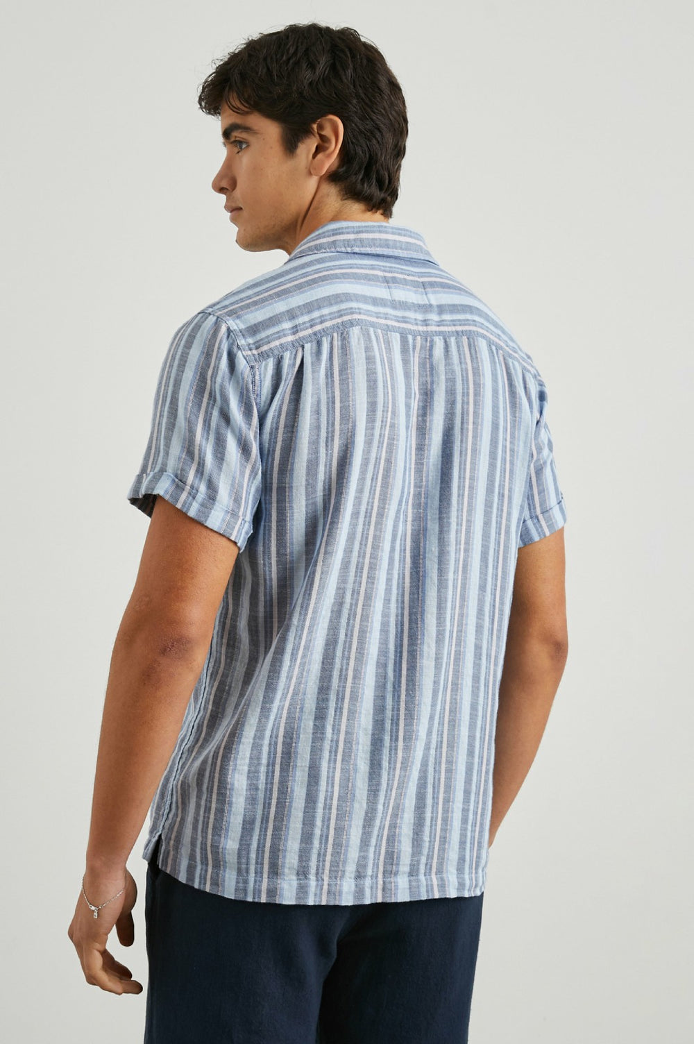 AMALFI SHIRT - POWDER COBALT STRIPE| Rails near me