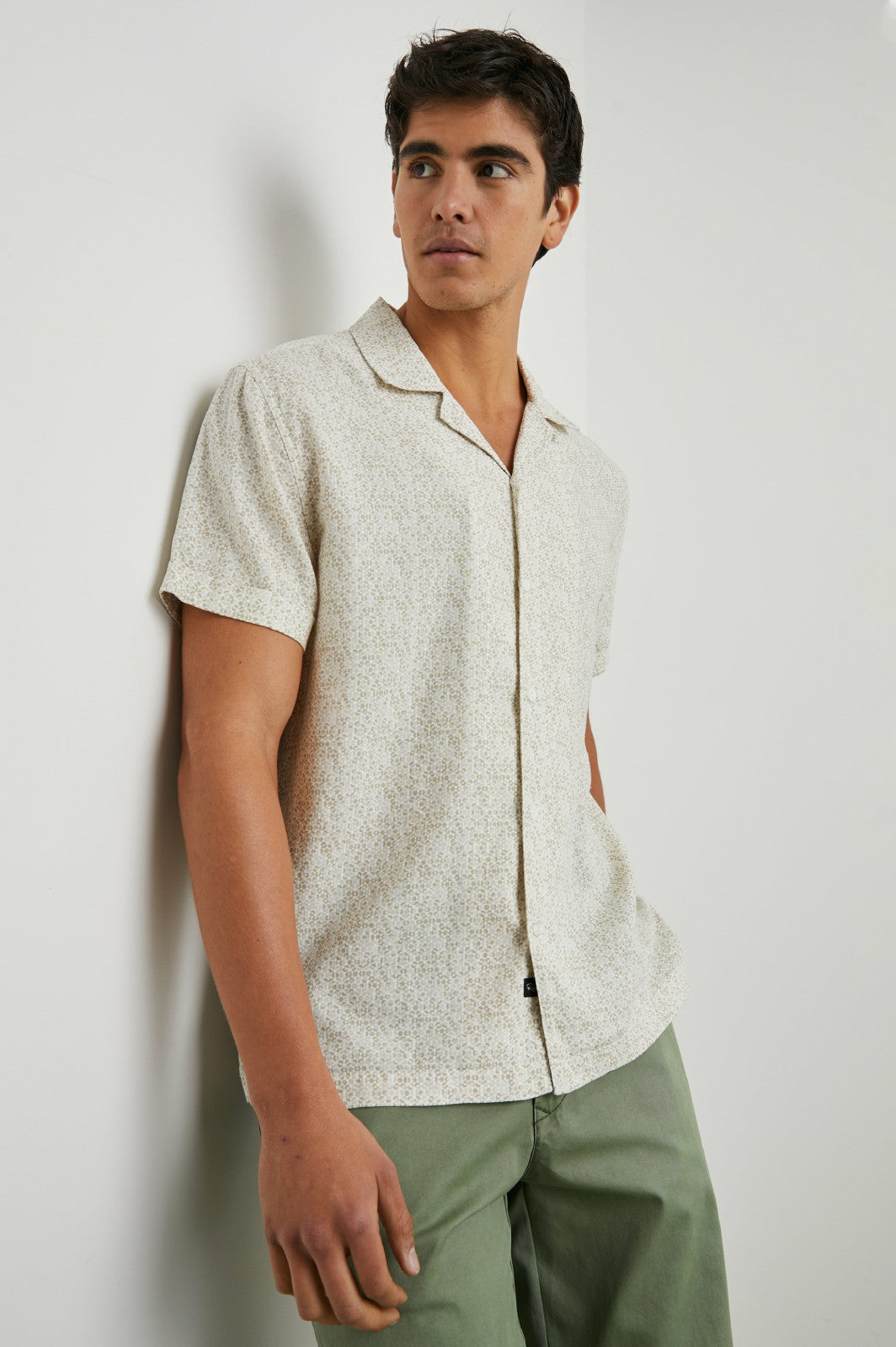 AMALFI SHIRT - PAINTED TILE KHAKI| Rails US