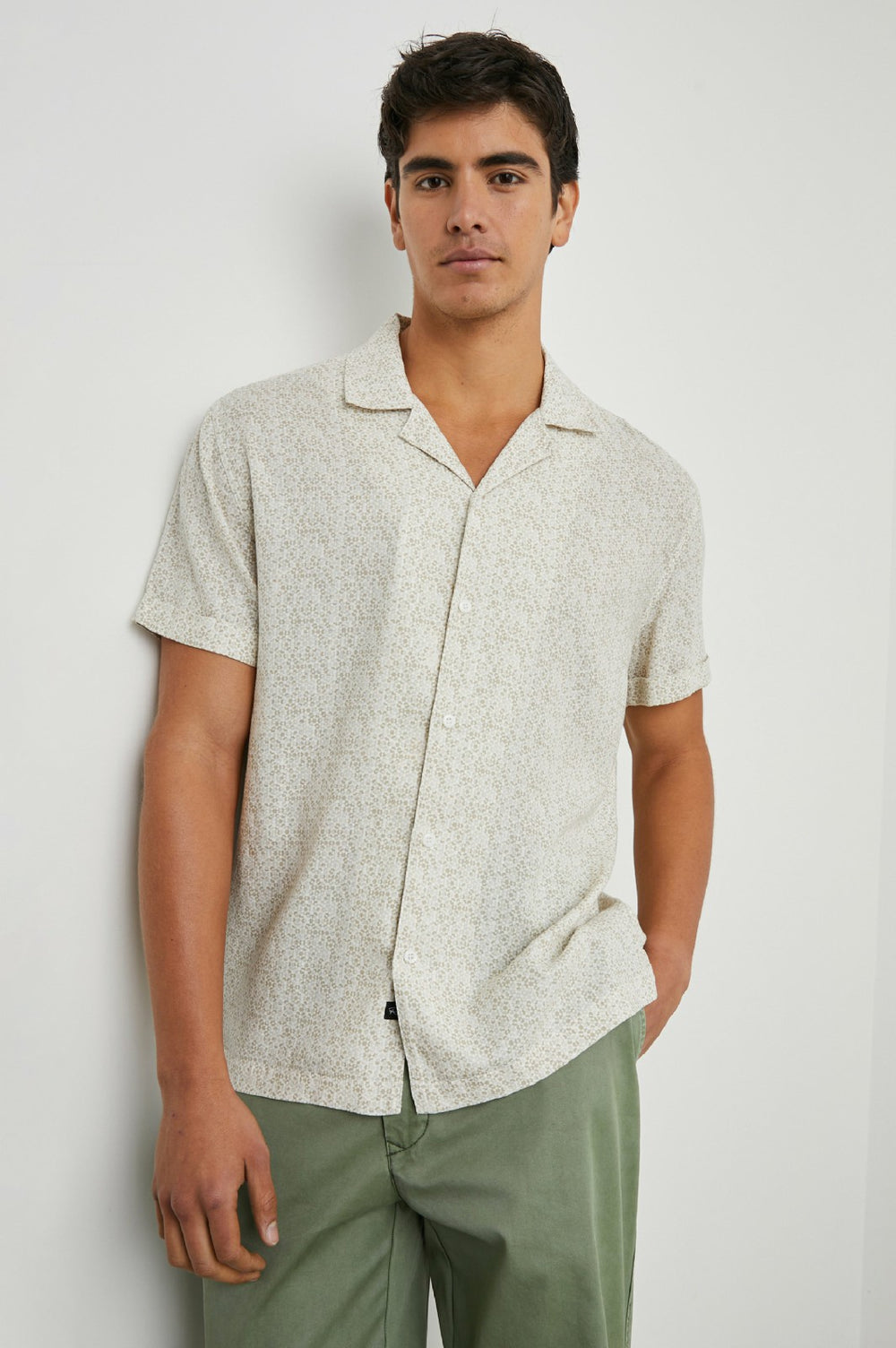 AMALFI SHIRT - PAINTED TILE KHAKI| Rails US