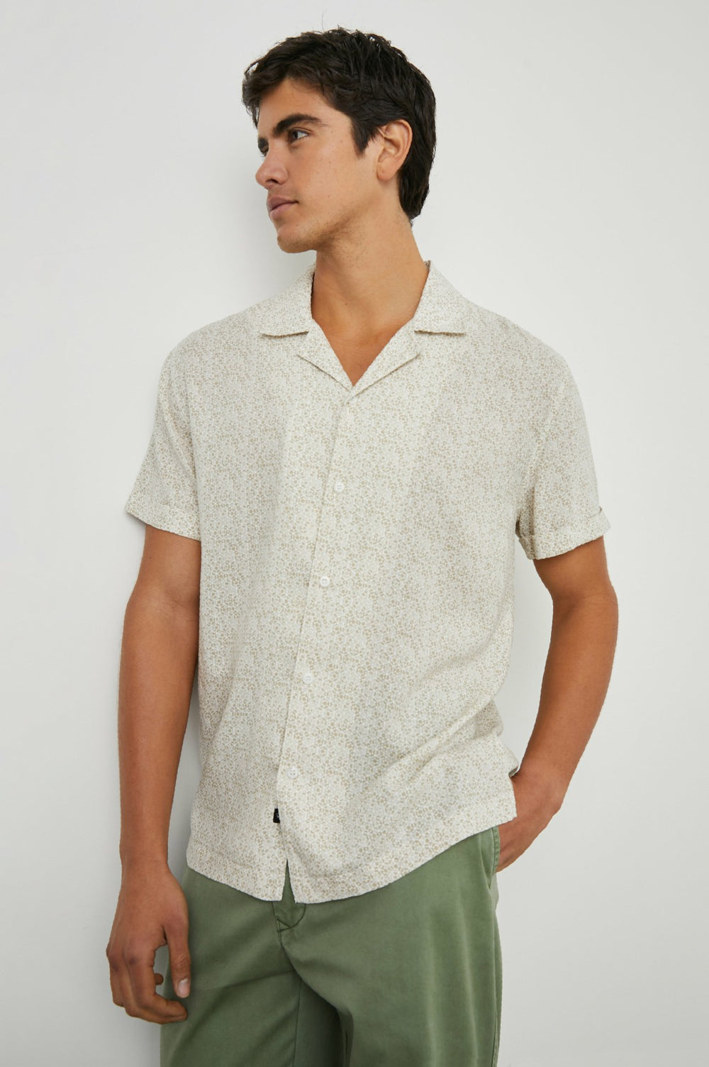 AMALFI SHIRT - PAINTED TILE KHAKI| Rails US