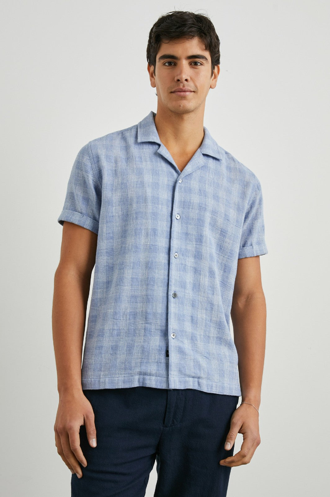 DRESDEN SHIRT - HOMESPUN BLUE GINGHAM| Rails discount