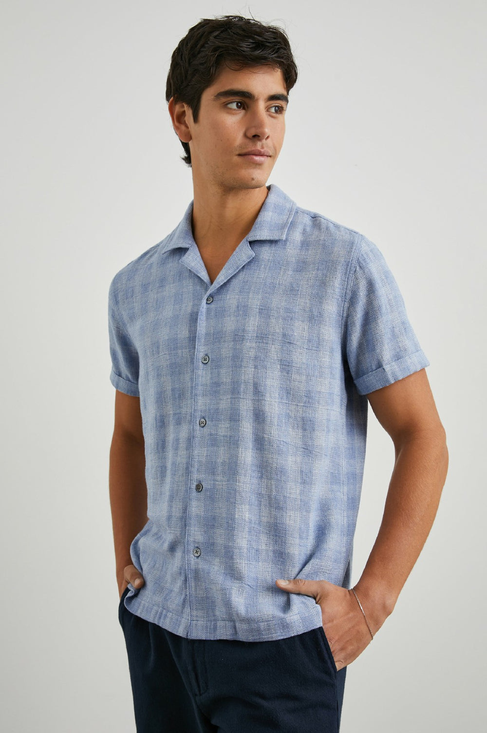 DRESDEN SHIRT - HOMESPUN BLUE GINGHAM| Rails discount